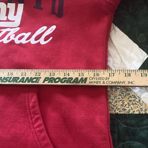 Pro Line Fanatics NY Giants women’s hooded sweatshirt red small football NFL - Picture 8 of 8